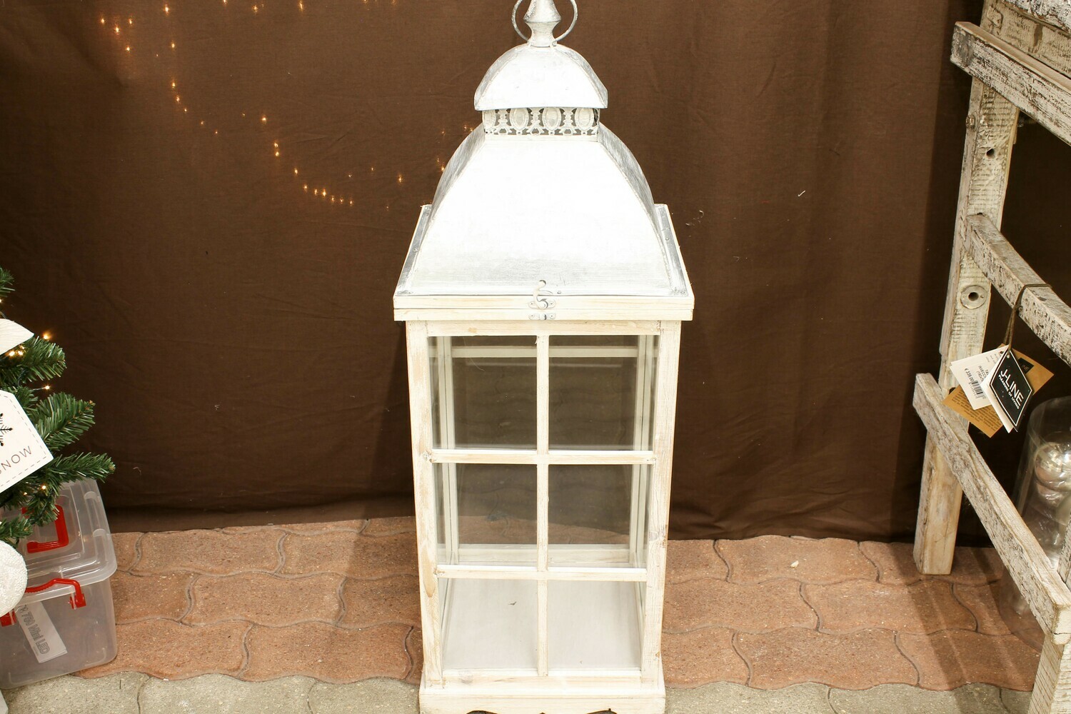 LANTERNA FINEST. LEGNO+LATTA H.85 CM