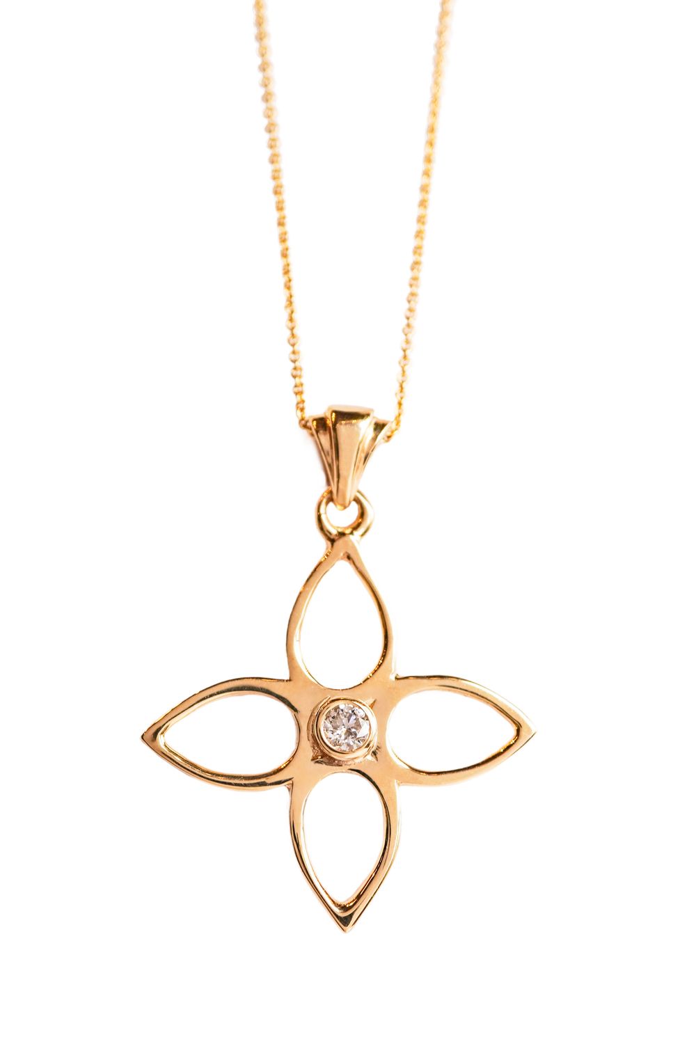 Waterdrop Flower Pendant