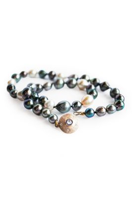 Pearl + Sundisc Necklace