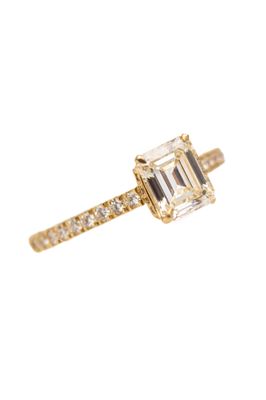Emerald Cut Diamond Ring in 18KY