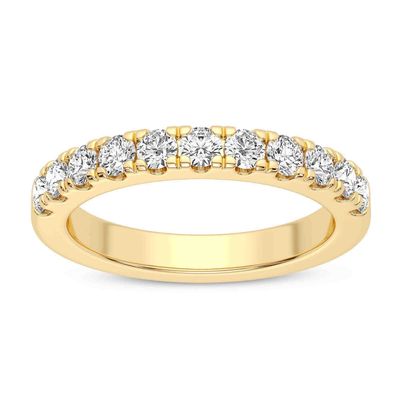 Low Profile Shared Prong Diamond Band 0.85