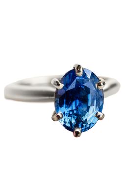 Six Prong Sapphire Ring
