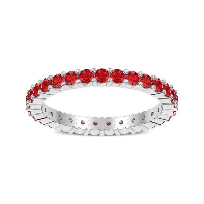 14K Ruby Eternity Band (Shared Prong)