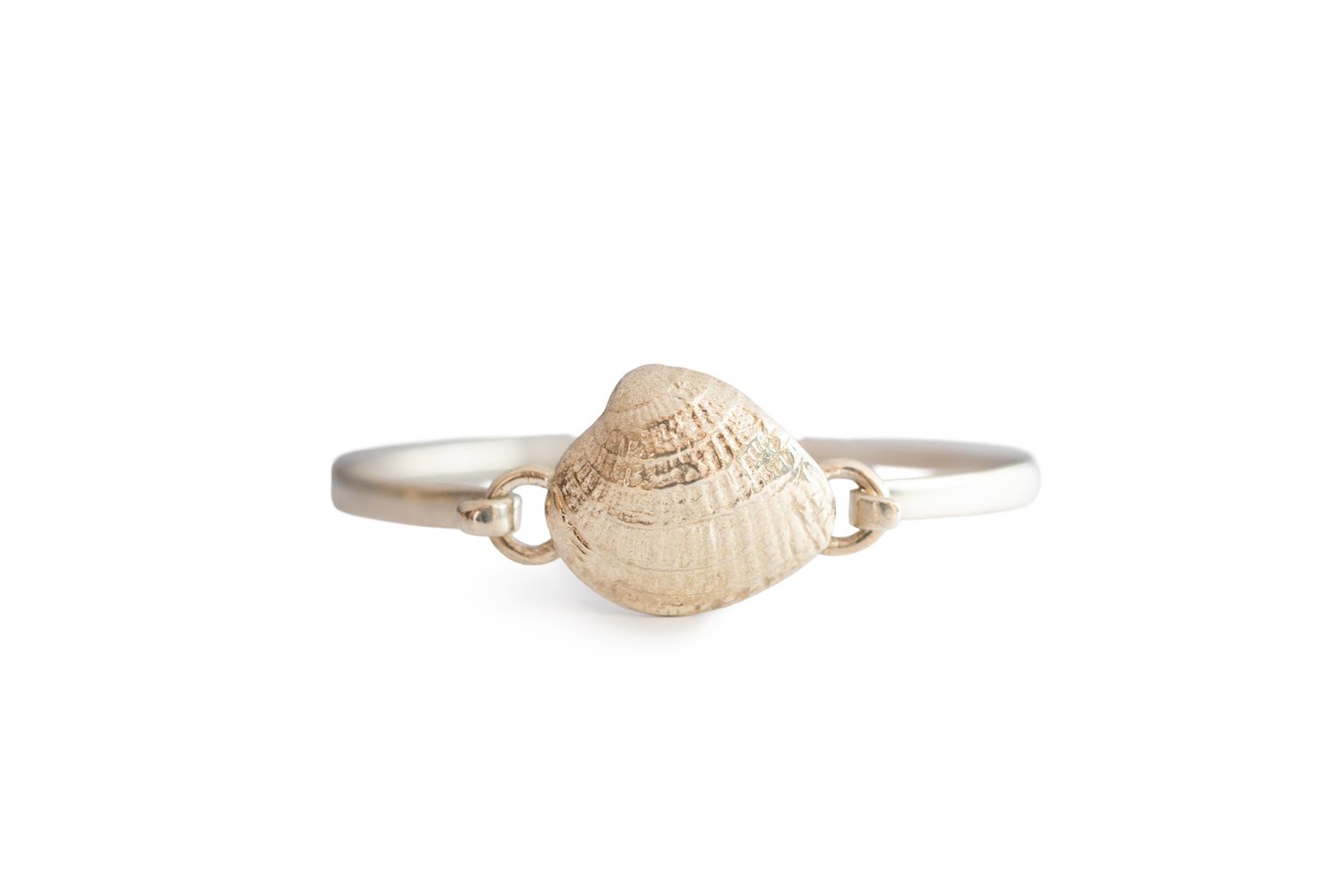 Shell Clip Bracelet, Metal: Sterling Silver, Shell Type: Cockle, Size: Small