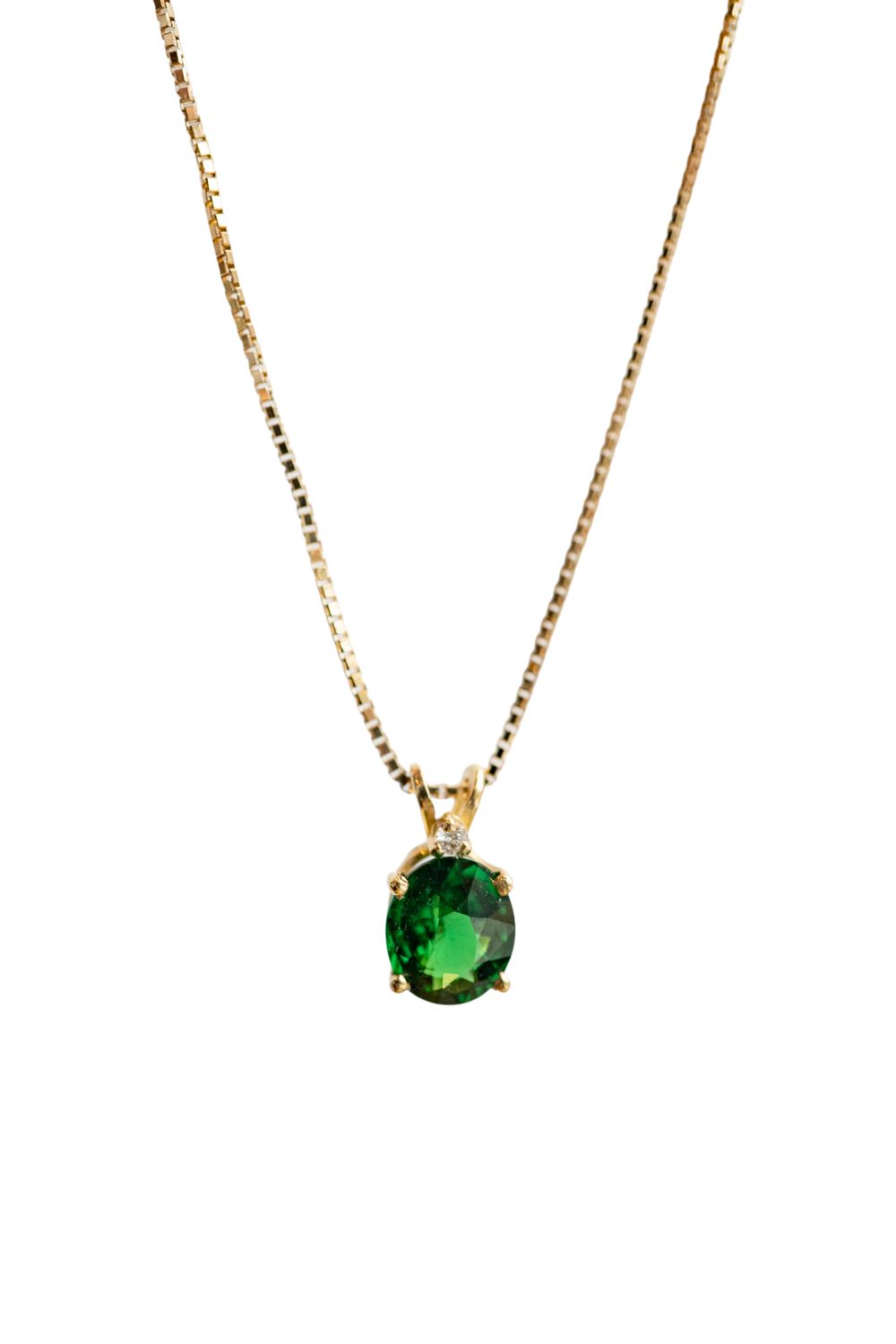 14KY Tsavorite Garnet Pendant