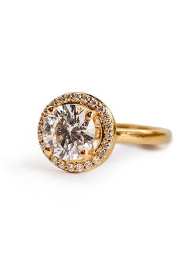 14K Lab Grown Halo Diamond Ring