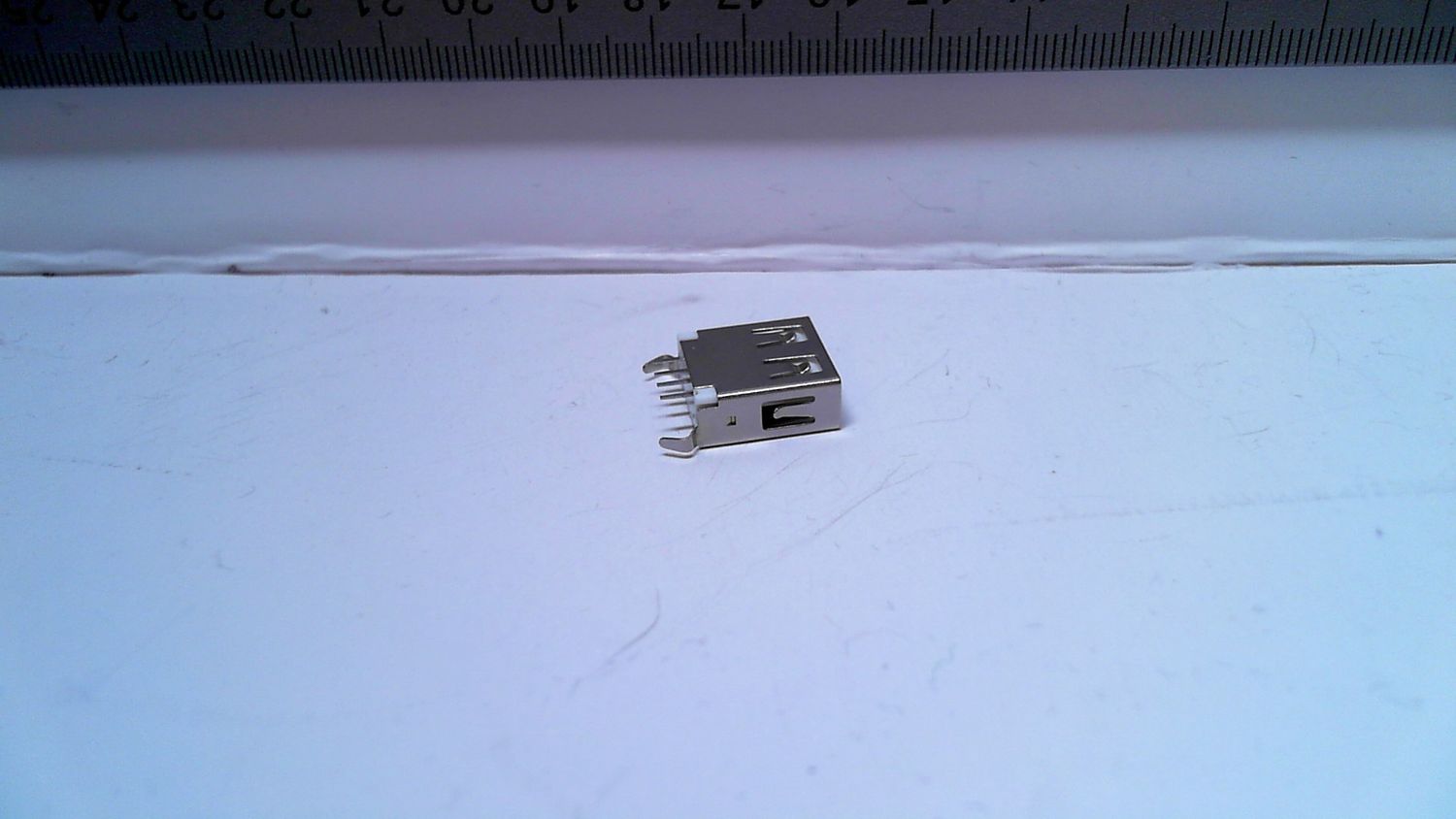 Connector - USB A Female - 180 degree vertical mount (flanged) - Solderable