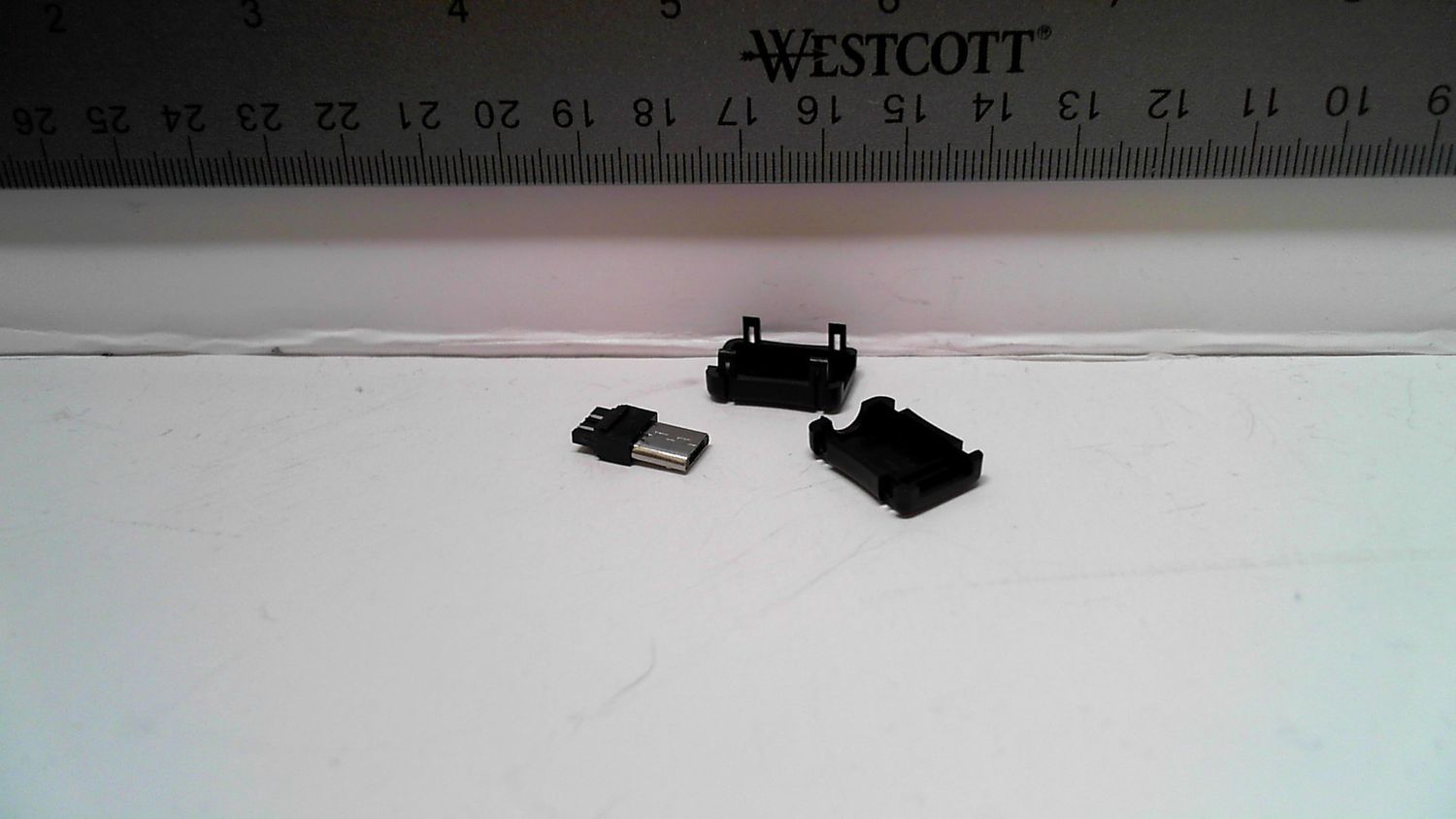 Connector - micro USB male with casing  - Solderable