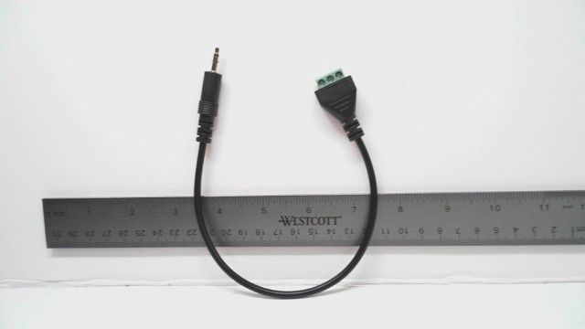 Cable - 3.5mm Audio Jack to 3pin Screw Terminal