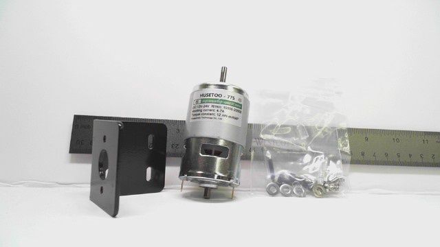 DC Motor (XL) - 12/24V high torque - with bracket