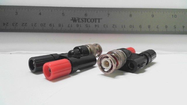 Coupler/Connector - BNC male to Dual Banana female