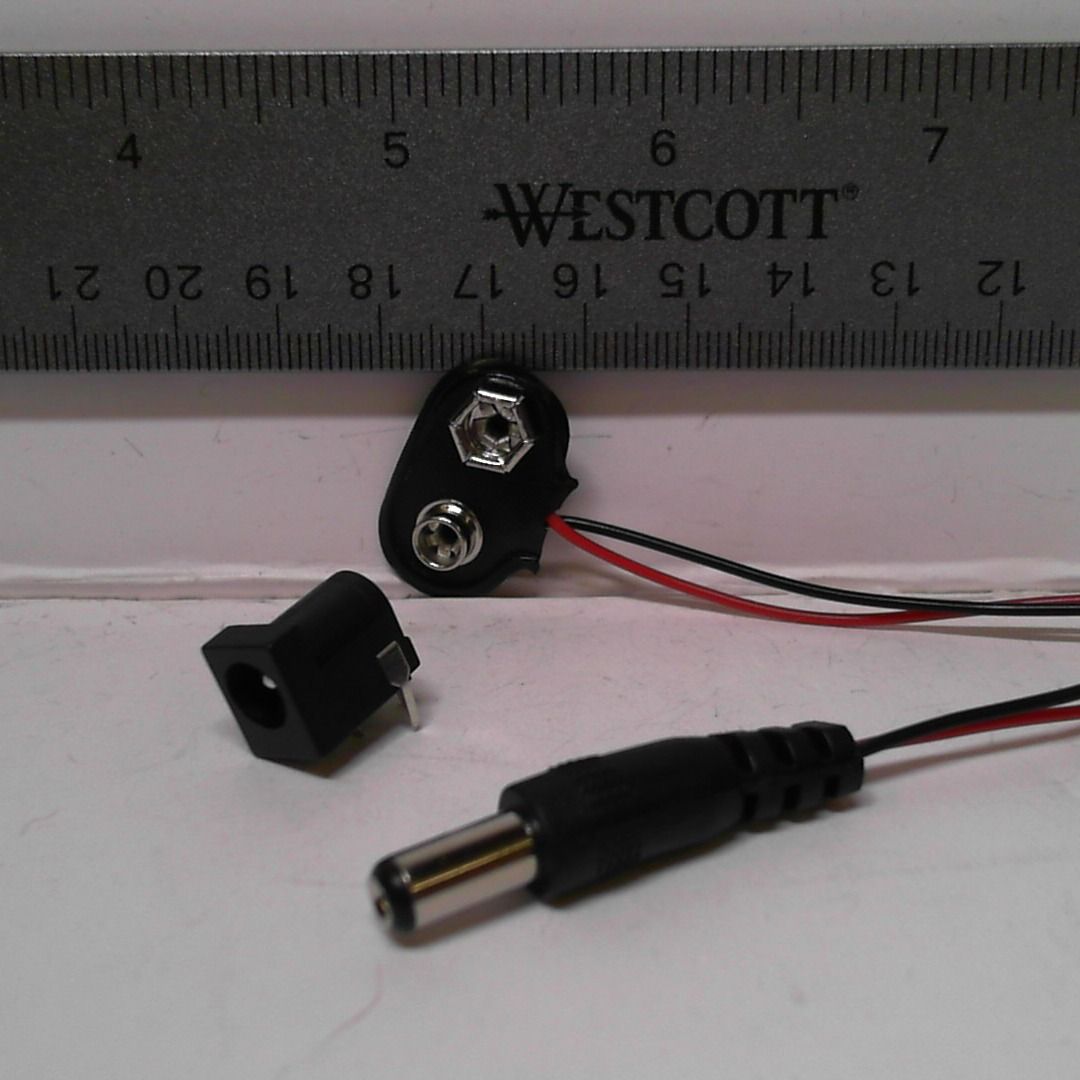 9v to 2.1mm barrel jack with PowerJack for PCB