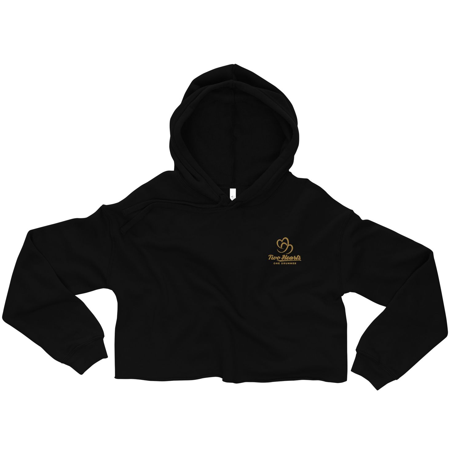 Two Hearts One Drummer Crop Hoodie