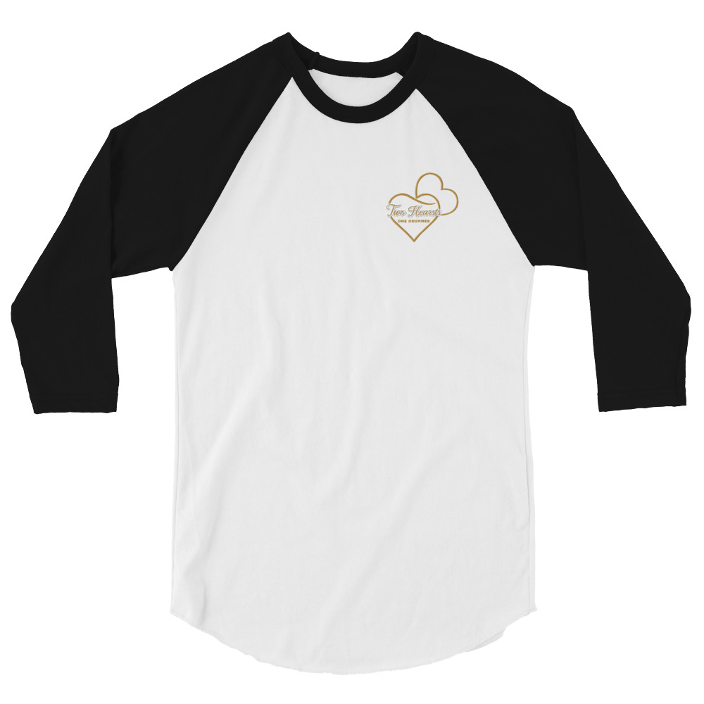 Two Hearts One Drummer 3/4 sleeve raglan shirt