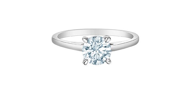 14K 1.18ct Round Brilliant Solitaire Diamond Ring