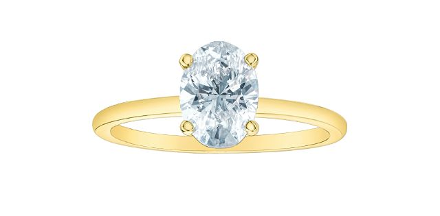 14K 1.13CT Oval Diamond Ring