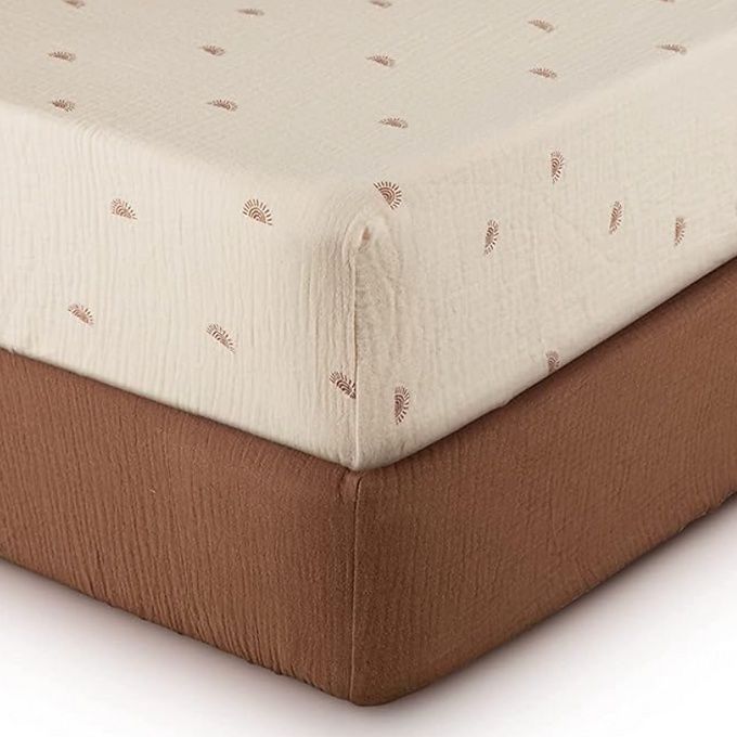 Hoeslakens Muslin, Colour: Rainbow/brown