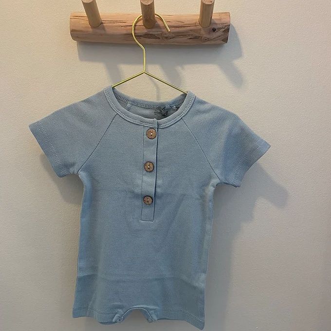 Romper met houten knoopjes, Colour: Mint
