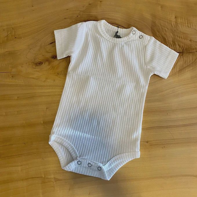 Romper ribstof, Colour: Wit