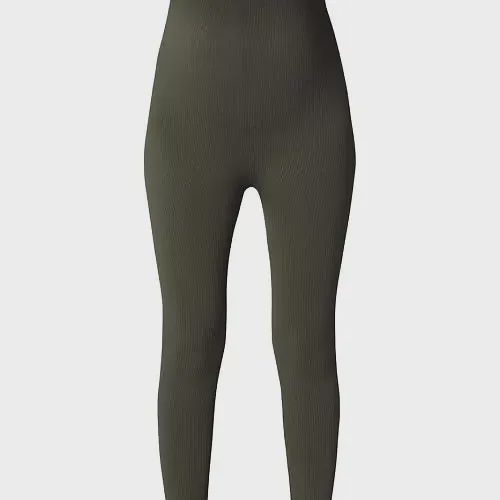Reva seamless rib legging, Colour: Olive, Size: XS/S