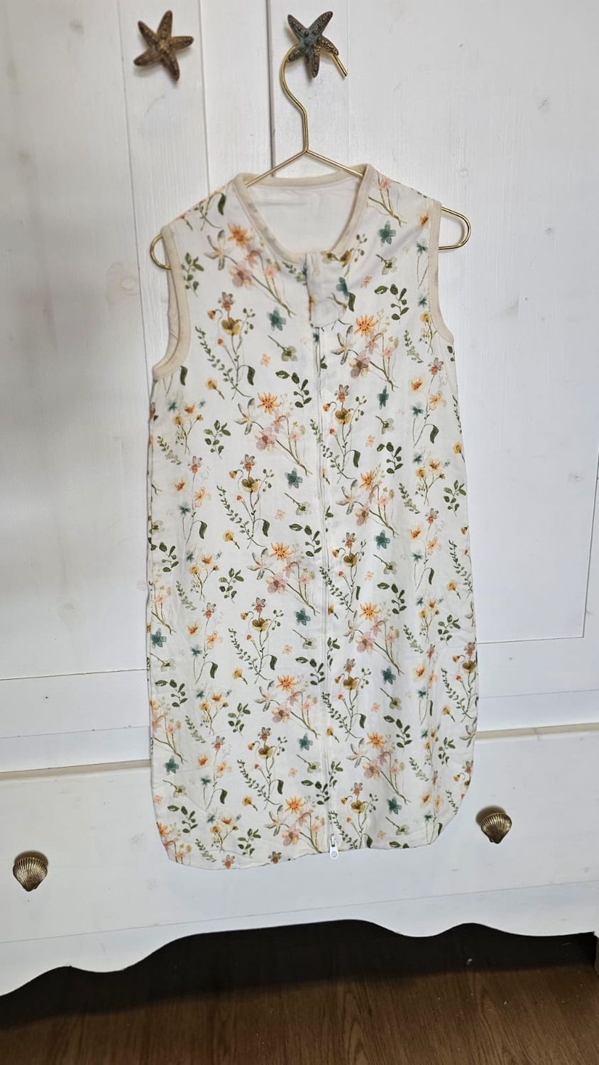 Slaapzak hydrofiel met rits, Colour: Spring Flowers