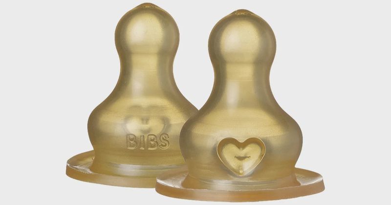 BIBS bottle nipple (2pack, natural rubber)
