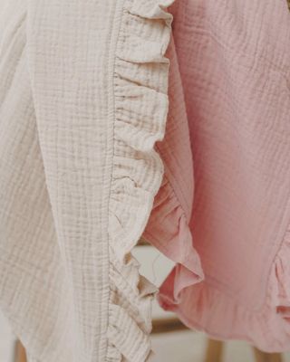 Mousseline deken met ruffle