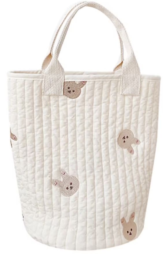 Embroidered storage bag, Design: Bunny