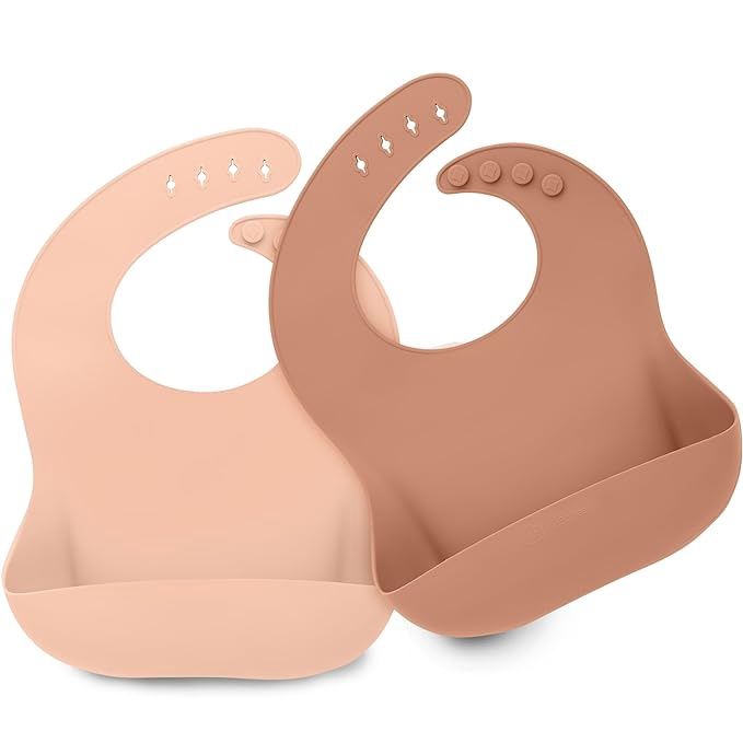 Silicone bibs 2-pack, Colour: Dusk