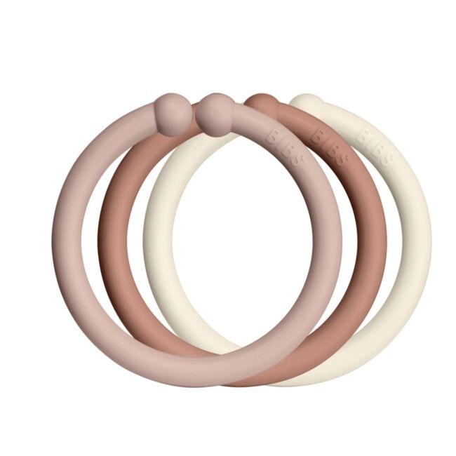 BIBS loops - speelringen, Colour: Blush/Woodchuck/Ivory