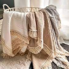 Mousseline dekens boho