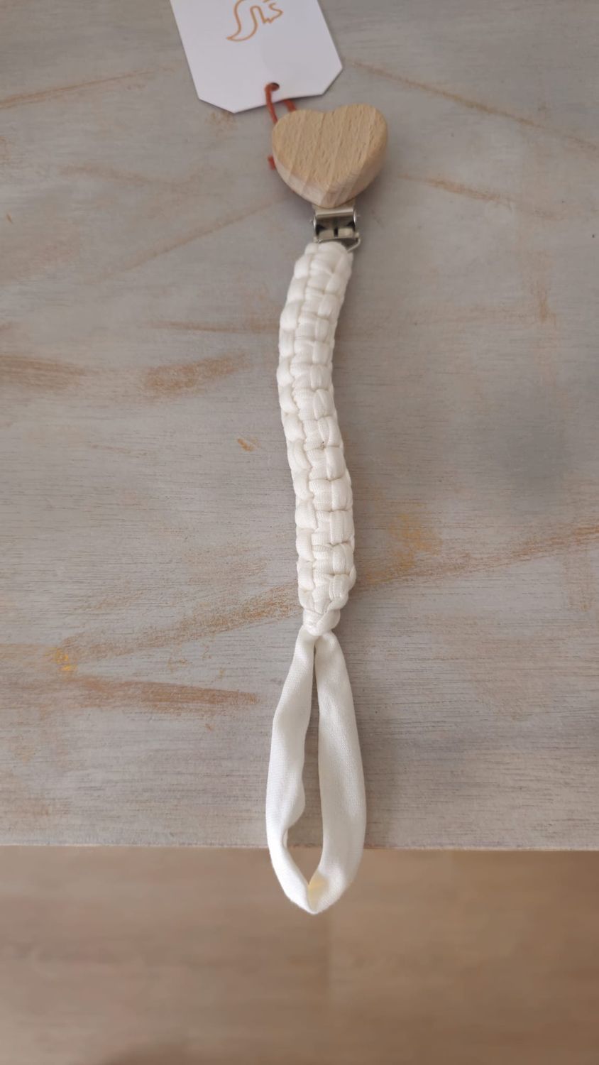 Speenkoord hartje, Colour: White