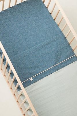 Tiny dot poplin 2-way cot sheet