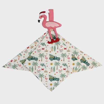 Coastal Christmas Flamingo Bamboo Lovey