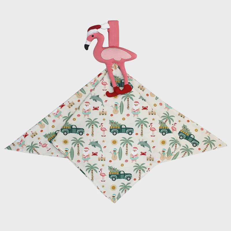 Coastal Christmas Flamingo Bamboo Lovey