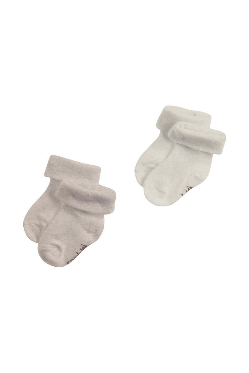 Socks (2 pack) Kai - Taupe Melange, Size: 0-3m
