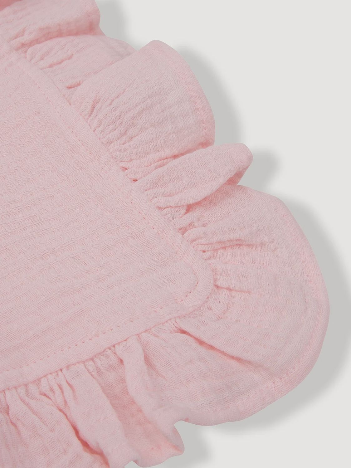 Mousseline deken met ruffle, Colour: Roze