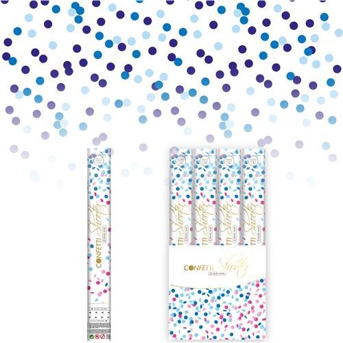 Confetti shooter gender reveal (40cm), Colour: Blue