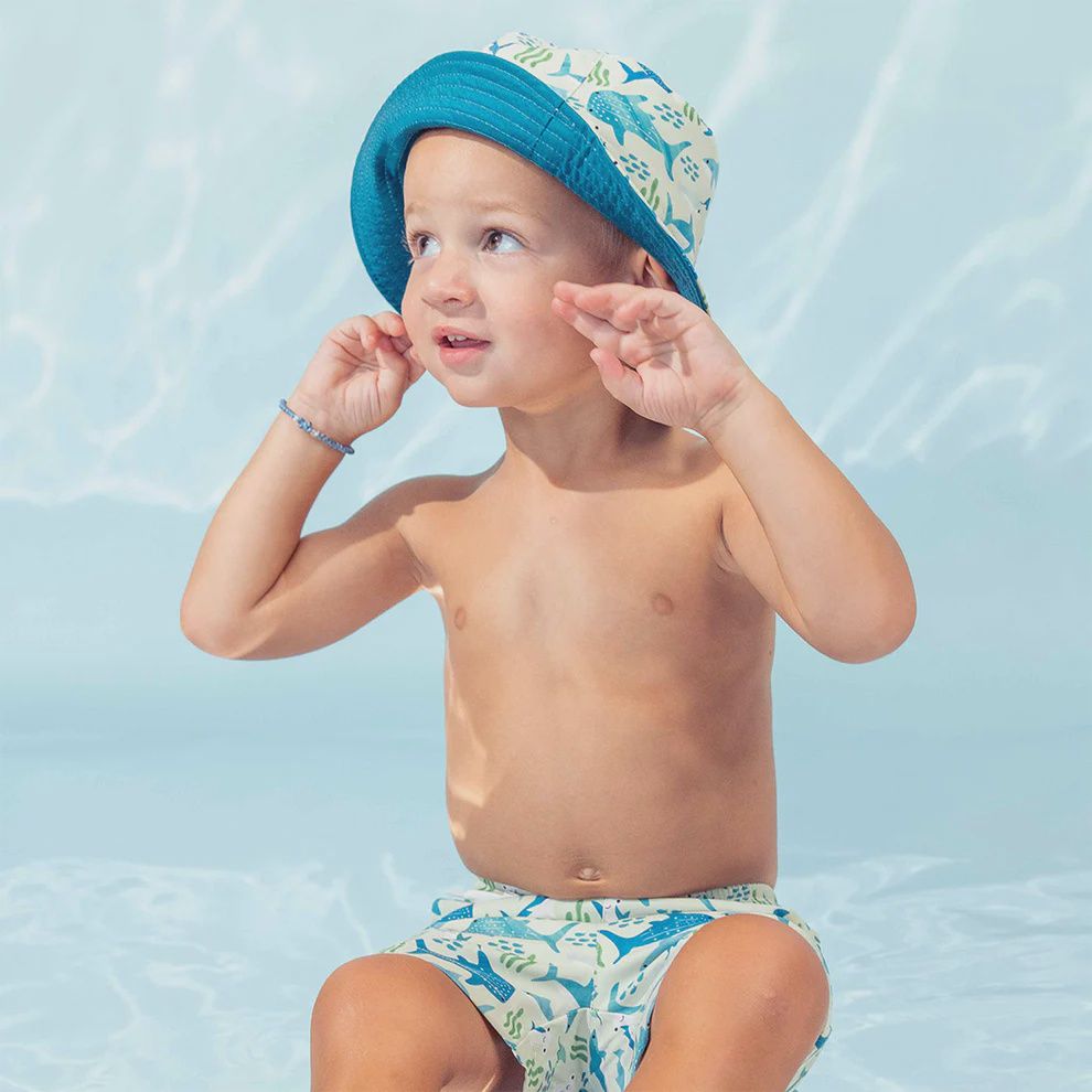 Reversible bucket hat, Design: Ocean blue, Size: Baby