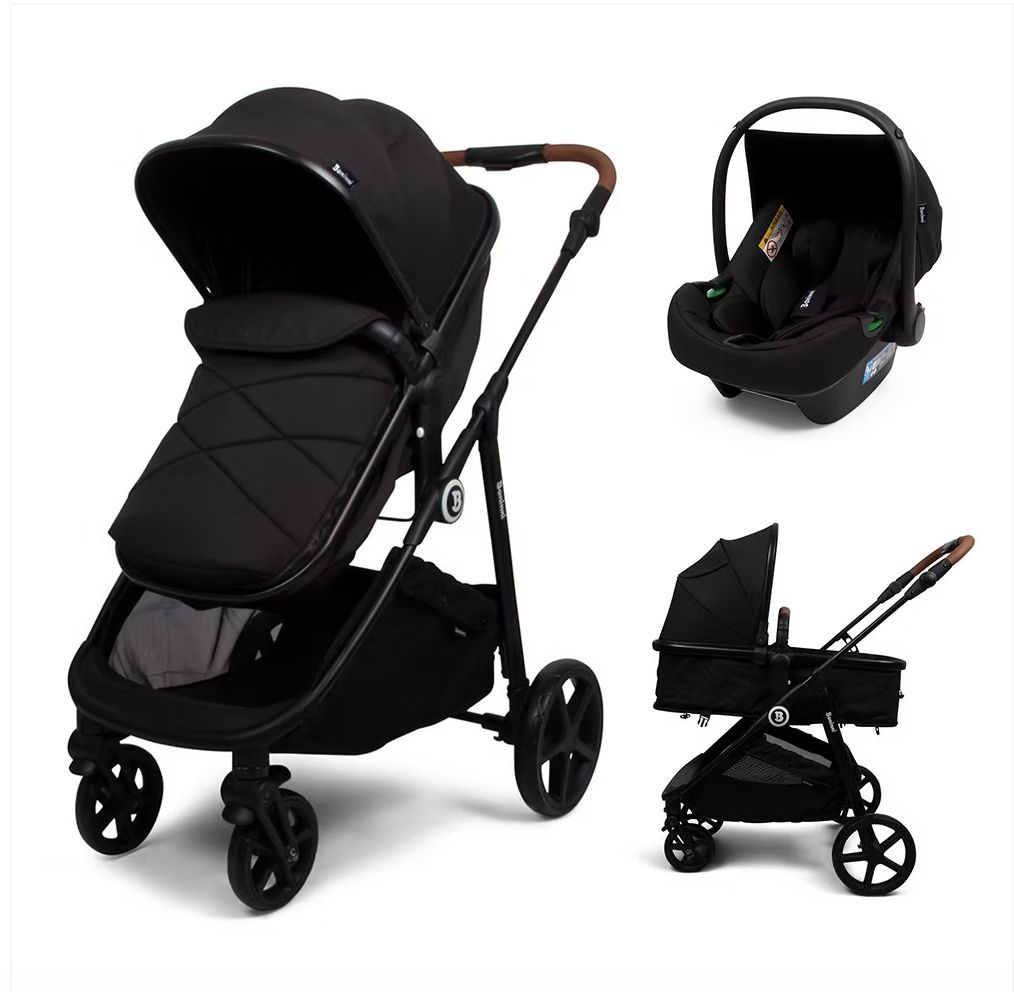 Nelia 3-in-1 kinderwagen met carseat, Colour: Black