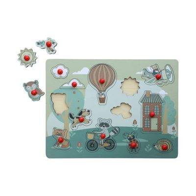 Jep! Kids Houten Knopjespuzzel - Garden