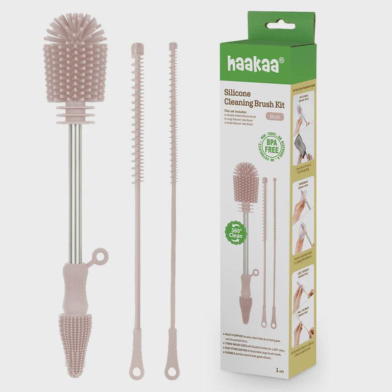 Silicone cleaning brush kit