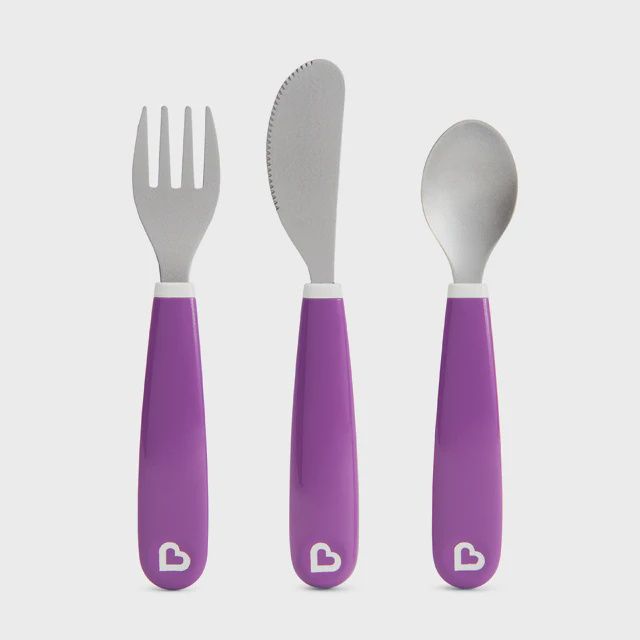 Splash™ Toddler Fork, Knife &amp; Spoon Set, Colour: Purple