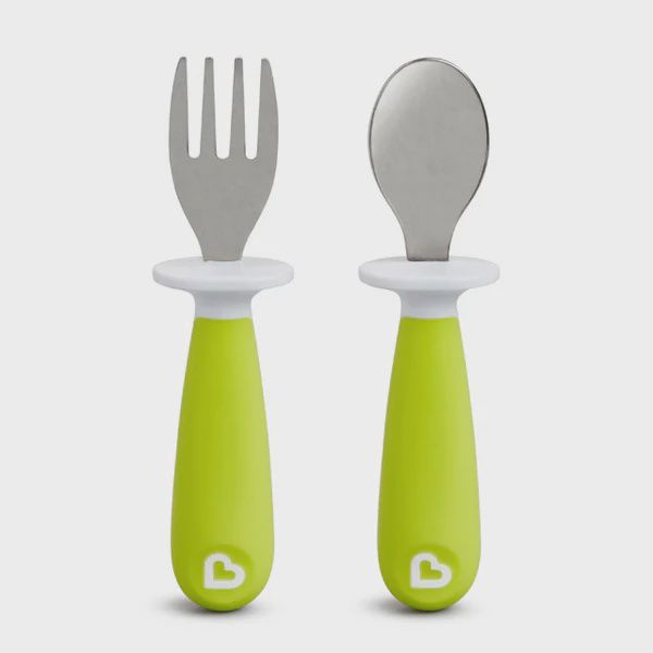 Raise™ Toddler Fork &amp; Spoon Set, Colour: Green