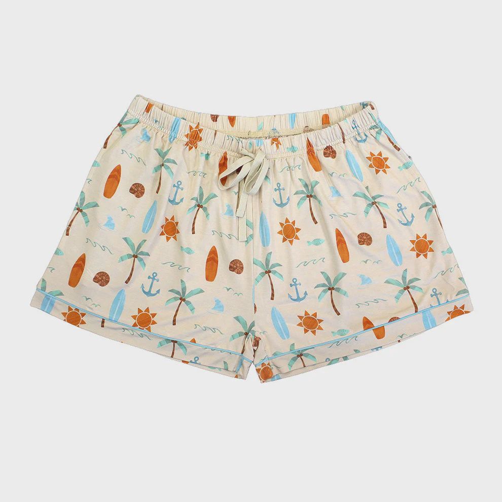 Chasing Waves bamboo Pyjama  Shorts, Colour: Waves surfboard, Size: S