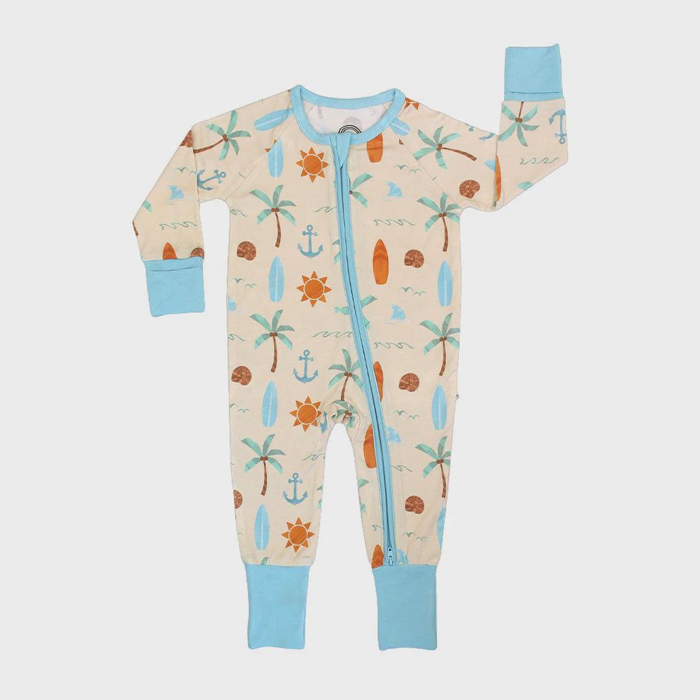 Bamboo pyjamas longsleeve, Colour: Chasing Waves, Size: 0-3m