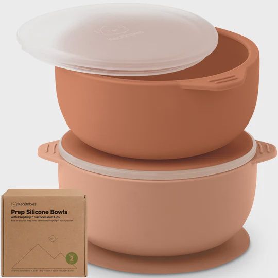 Prep Baby Silicone Bowls, Colour: Terra