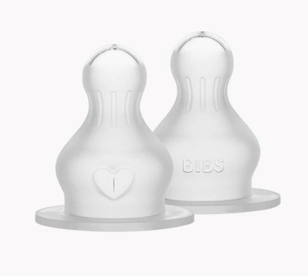 Bottle Nipples BIBS (medical silicone, 2pack), Flow: Slow Flow