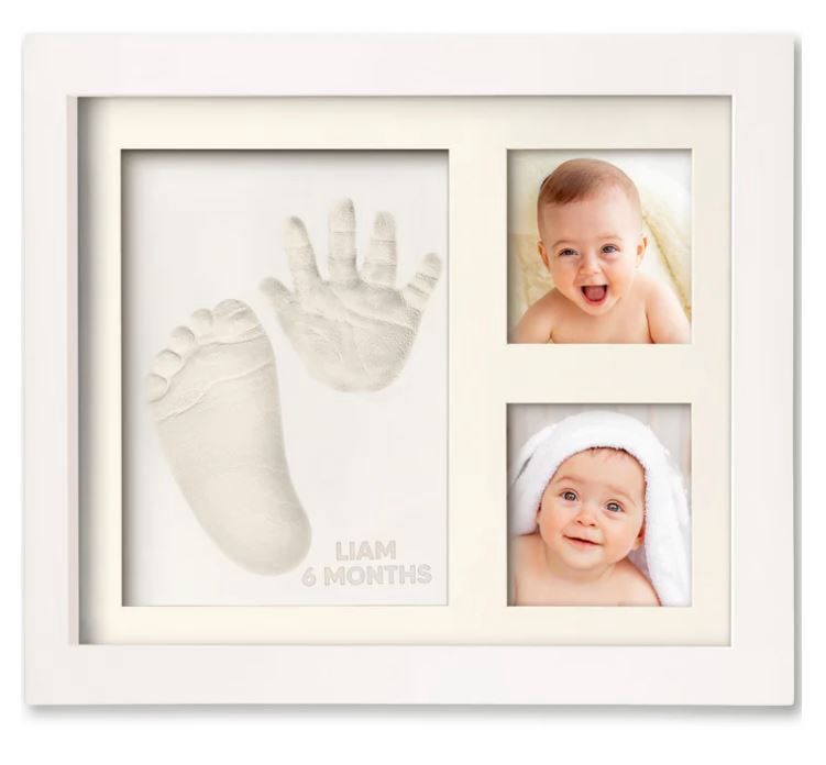 Baby Handprint &amp; Footprint Keepsake Solo Frame