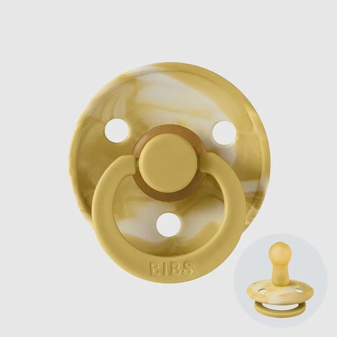 BIBS colour speen, Colour: Mustard Ivory/Mustard Ivory, Nipple: Round, Size: 1